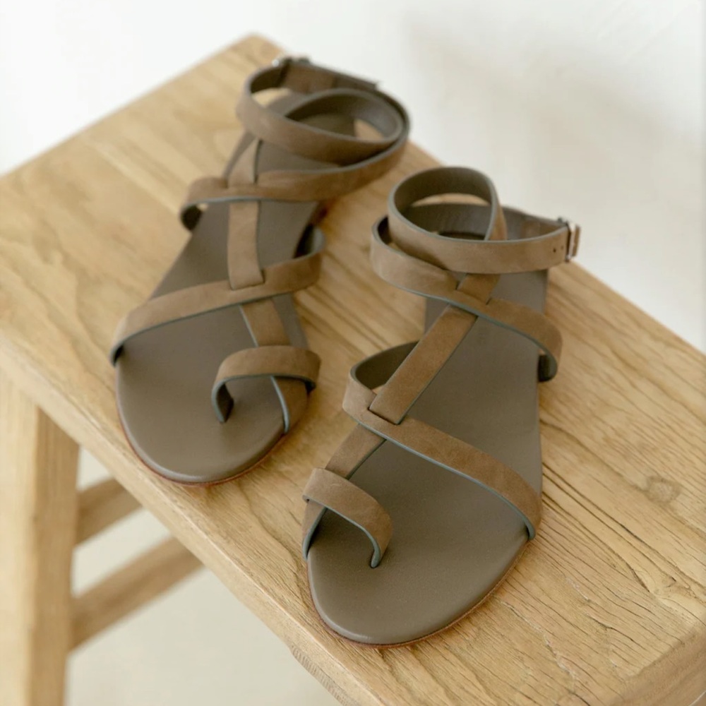 Oiled Leather Strappy Sandal size 38